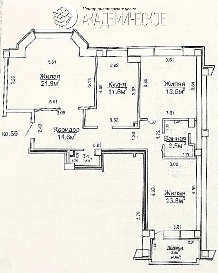 3-комнатная квартира, г. Минск, ул. Немига, 42 — фото 28